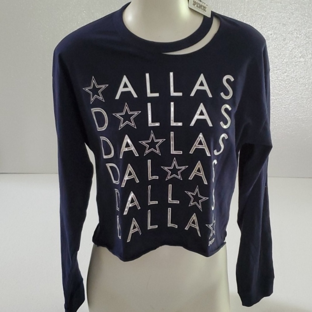 PINK Victoria's Secret Dark Blue Dallas Crop Top